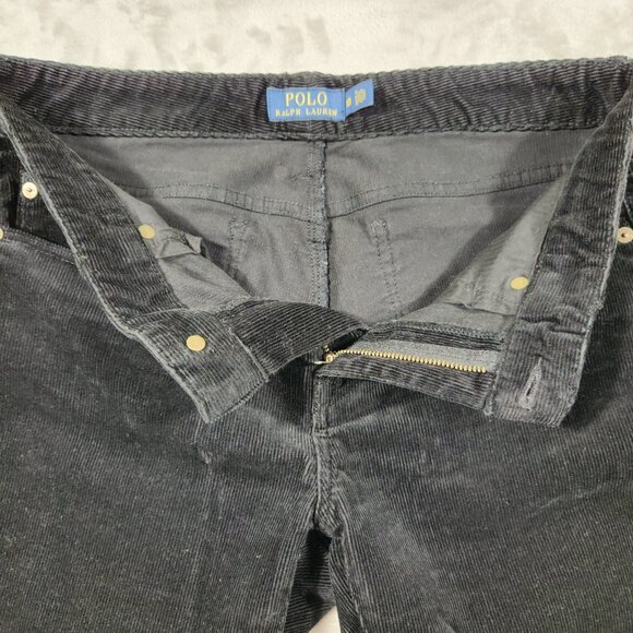 Polo Ralph Lauren Corduroy Stretchy Slim Pants Black Women's Size 10 - Picture 4 of 14